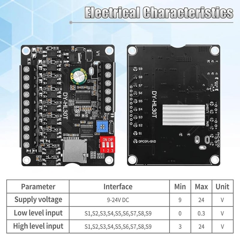 30W Digital Voice Recorder Module with Playback High Fidelity Sound Control TF Card Support - Image 5